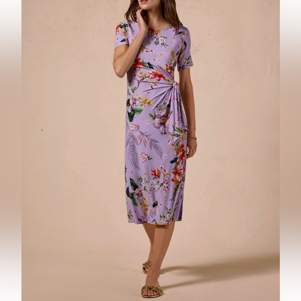 THE JANIE FAVORITE SIDE TIE KNIT DRESS NWT